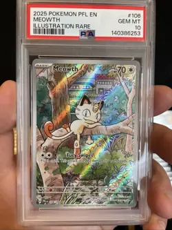Meowth #106 IR PSA 10 Gem Mint Pokemon 2025 TCG - Image 1