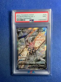 2022 Pokemon Astral Radiance Origin Forme Palkia V 167/189 PSA 9 - Image 1