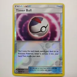 Pokemon Sun & Moon Timer Ball 134/149 Reverse Holo - Image 1