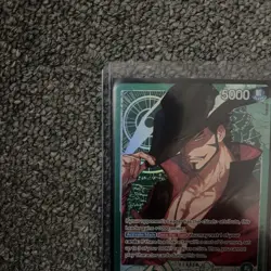 One Piece Dracule Mihawk Leader Holo Seven Warloards Alt Art OP14-020 CCG NM - Image 2