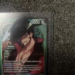 One Piece Dracule Mihawk Leader Holo Seven Warloards Alt Art OP14-020 CCG NM - Image 3