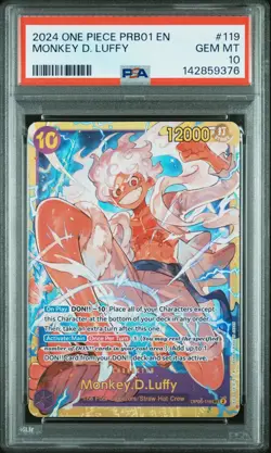 PSA 10 2024 One Piece Prb01 Premium Booster The Best #119 Monkey D. Luffy GEM MT - Image 1