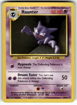 Haunter 029/102 Base Set MP Pokemon Card TCG - Image 1