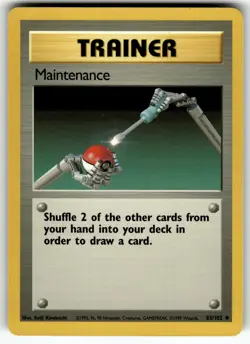 Maintenance 083/102 Base Set LP Pokemon Card TCG - Image 1
