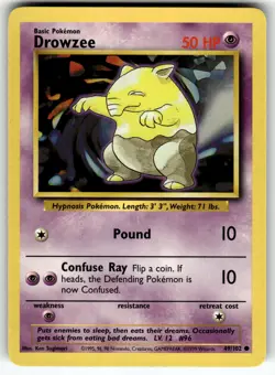Drowzee 049/102 Base Set NM Pokemon Card TCG - Image 1
