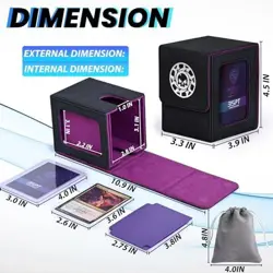 Trading Card Deck Storage Box Magnetic Closure - Image 4