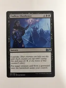 Endless Obedience MTG Magic the Gathering Card NM Near Mint M15 - Image 1