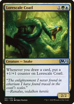 Lorescale Coatl (221) – Core Set 2021 M21 – MTG Magic the Gathering - Image 1