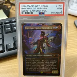 2024 Magic The Gathering Secret Lair Iron Man, Titan of Innovation Foil PSA 9 - Image 1