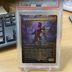 2024 Magic The Gathering Secret Lair Iron Man, Titan of Innovation Foil PSA 9 - Image 2