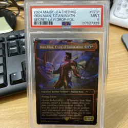 2024 Magic The Gathering Secret Lair Iron Man, Titan of Innovation Foil PSA 9 - Image 3