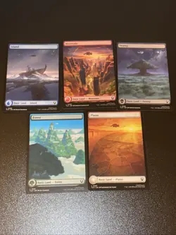 Mtg. Avatar The Last Airbender Full Art Basic Land Set. #287-291. Non Foil - Image 1