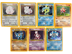 1999 Pokemon Base Set Unlimited Holo Lot of 7 Mewtwo Chansey Gyarados Machamp LP - Image 1
