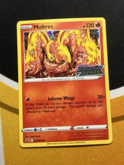 Moltres SWSH185 Brilliant Stars Stamped Sword & Shield Black Star Promo Pokemon - Image 1