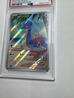2025 POKEMON DRI EN-DESTINED RIVALS ILLUSTRATION RARE #194 MISTY'S LAPRAS PSA 9 - Image 4