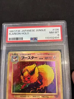 PSA 8 1997 Flareon Holo 136 Jungle Pokemon Japanese - Image 4