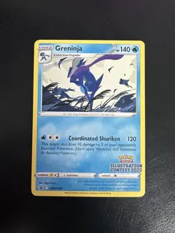 Pokemon TCG - Greninja - SWSH305 - Illustration Contest 2022 Promo - Image 1
