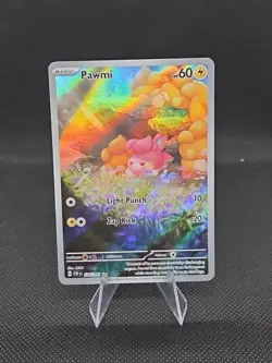 Pokemon TCG Pawmi Paldean Fates Illustration Rare 226/091 NM - Image 1