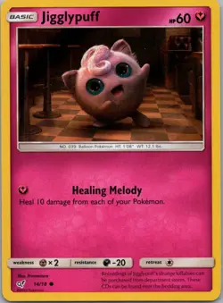 Pokemon TCG Jigglypuff 14/18 Detective Pikachu Holo NM - Image 1
