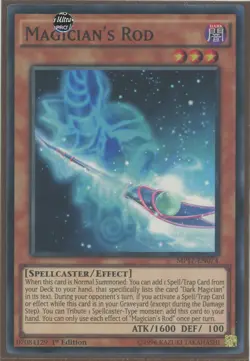 Yugioh Magician's Rod MP17-EN074 Super Rare Nr Mint 1st - Image 1