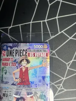 Monkey.D.Luffy (055) (College Basketball US Voyage) SEALED One Piece Promo - Image 5