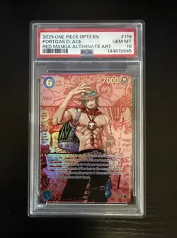 Portgas.D.Ace (119) (Red Super Alternate Art) OP13-119 Carrying On His Will Foil - Image 1