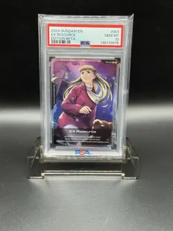 PSA 10 Gundam Card Game SDCC 2025 Bandai Exclusive EX Resource EXRP-001 Promo - Image 1