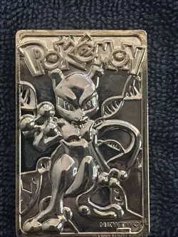 1999 Mewtwo Pokemon 24K Gold Plated Trading card Limited Edition Burger King - Image 1