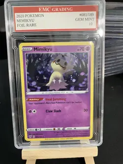 MIMIKYU #081/189 RARE FOIL Pokemon 2020 Card GRADED 10 MINT TCG CCG - Image 1