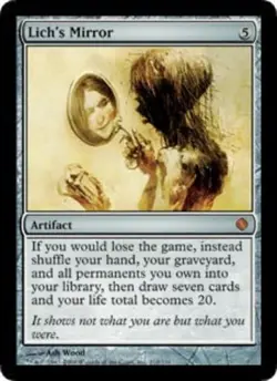 Lich's Mirror - Foil Magic mtg Moderate Play, English Shards of Alara x1 - Image 1