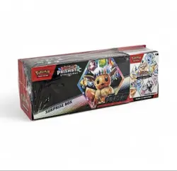 Pokemon Scarlet Violet Prismatic Evolutions Surprise Box and Booster Bundle - Image 1