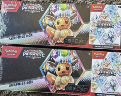 LOT OF 2: Pokemon Prismatic Evolutions Surprise Box & Booster Bundle Sam’s Club! - Image 1