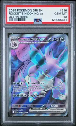 Team Rocket's Nidoking EX Pokemon Destined Rivals #216 PSA 10 - Image 1