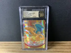 2000 Pokemon Topps Chrome Spectra Charizard CGC 10 Pristine Spectacular In Hand - Image 1
