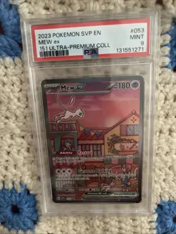 2023 Pokemon English Black Star Promo Mew EX #53 PSA 9 - Image 1