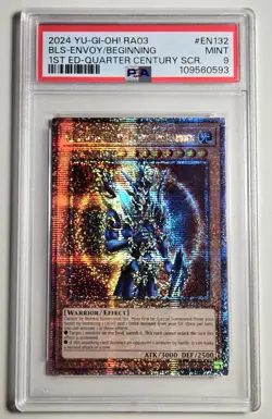 2024 YU-GI-OH! QUARTER CENTURY BONANZA Black Luster Soldier RA03-EN132 QCR PSA 9 - Image 1