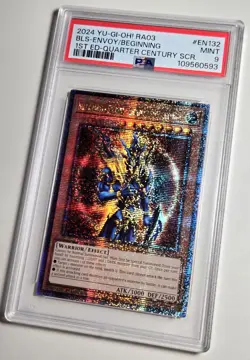 2024 YU-GI-OH! QUARTER CENTURY BONANZA Black Luster Soldier RA03-EN132 QCR PSA 9 - Image 3