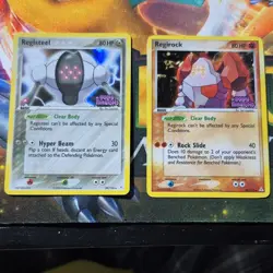 Pokemon EX Holon Phantoms Registeel 29/110 & Regirock 28/110 Card Lot - Image 1