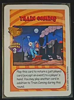 ULTRA RARE WHITE BORDER DEMO CARD TRAIN COMING SCOOBY DOO FANS AND CCG - Image 1