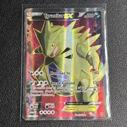 Pokemon Tyranitar EX Full Art Ultra Rare Holo 91/98 XY Ancient Origins Card - Image 1