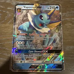 Pokemon Card Promo #SM172 - VAPOREON GX (holo-foil)(JUMBO Oversize -8 inch) NM/M - Image 1
