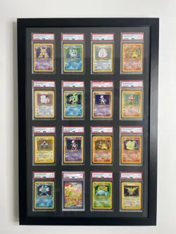 16 Slot Trading Card Wall Mountable Display Frame For Pokemon PSA/ACE/CGC Slabs - Image 1