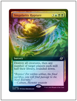 1x Singularity Rupture, Extended Art Foil, Magic MTG NM - Image 1