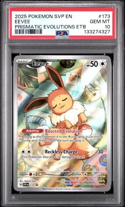 PSA 10 - 2025 Pokemon Prismatic Evolutions ETB EEVEE #173 (4327) - Image 1