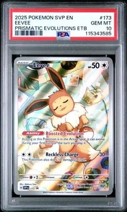 PSA 10 - 2025 Pokemon Prismatic Evolutions ETB EEVEE #173 (3585) - Image 1