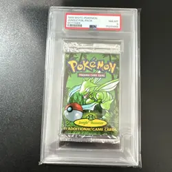 1999 Pokemon Jungle Foil Booster Pack PSA 8 Scyther Sealed WOCT - Image 1