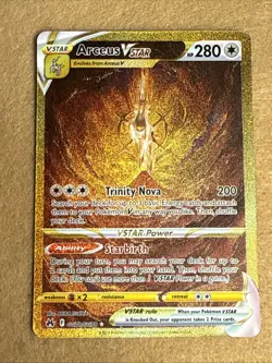 Pokemon TCG Arceus VSTAR Crown Zenith GG70/GG70 Gold Secret Rare Holo NM - Image 1