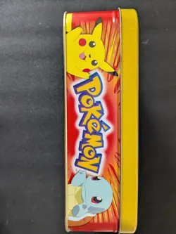 1999 Pokemon Topps TV Animation Edition Pikachu Tin with 7 Original Sealed Packs - Image 3