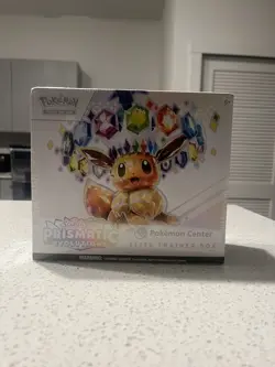 Pokemon Prismatic Evolutions Pokemon Center ETB Elite Trainer Box *SMALL TEAR* - Image 1