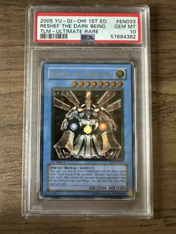 YUGIOH Reshef the Dark Being TLM-EN033 Ultimate Rare 1st Edition PSA 10 English - Image 1